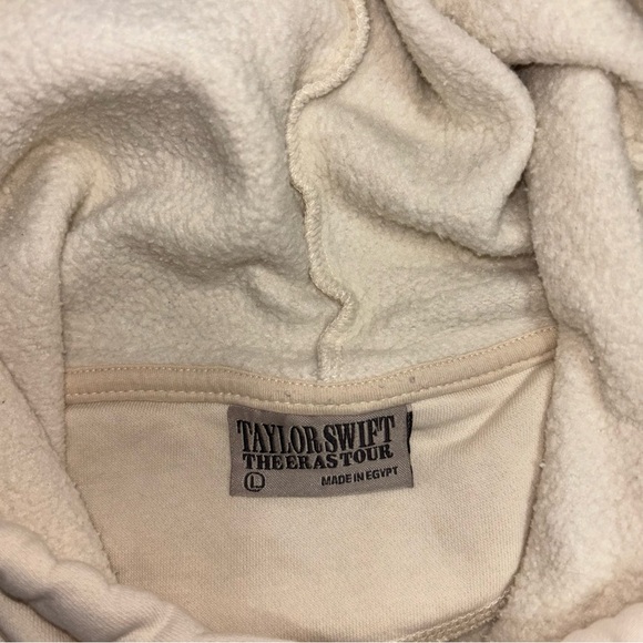 Taylor Swift Eras Tour cream hoodie size L - Picture 5 of 6